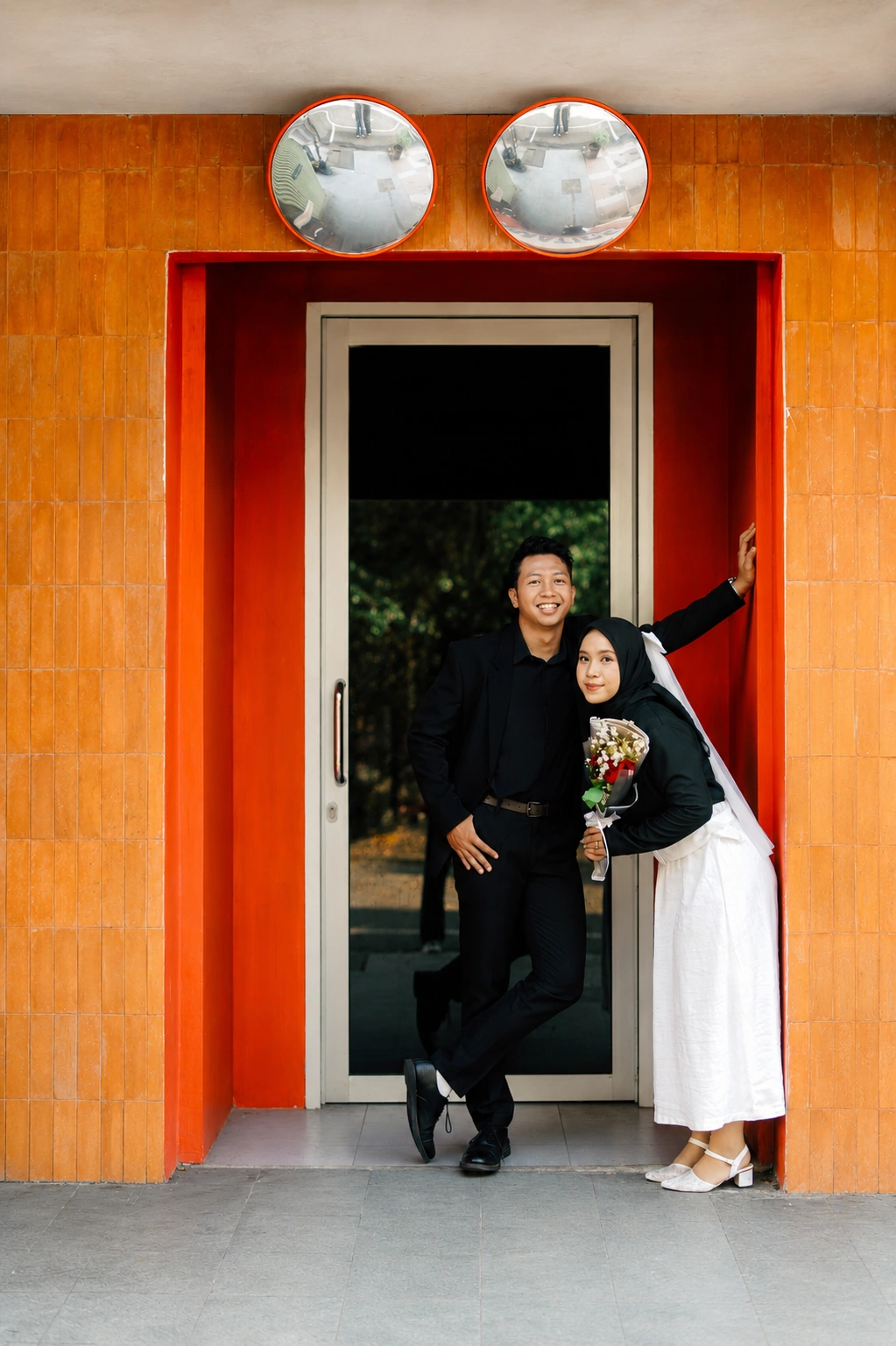 Foto pernikahan Pajar dan Dhilah